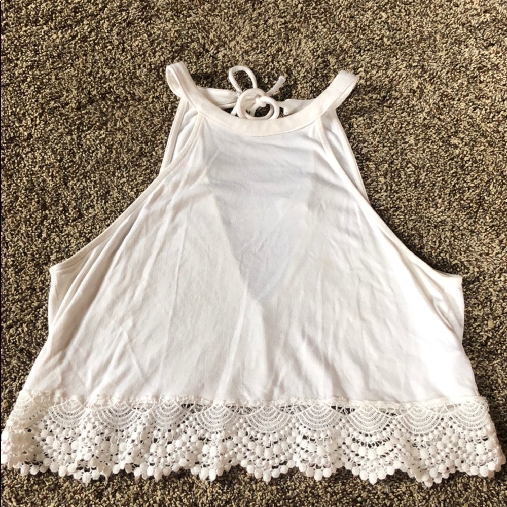 White crop top